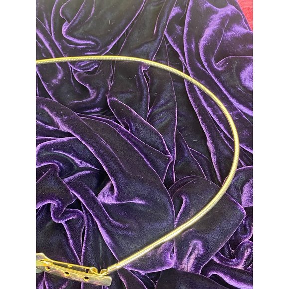 Vtg. 1980's Retro Metal Gold Tone Stretch Cable Belt Thin 31.5" Stretch to 37.5" - Picture 4 of 8